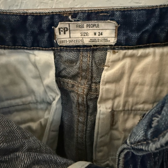 Free People Blue Jean Shorts with Vintage Vibe - Picture 5 of 5